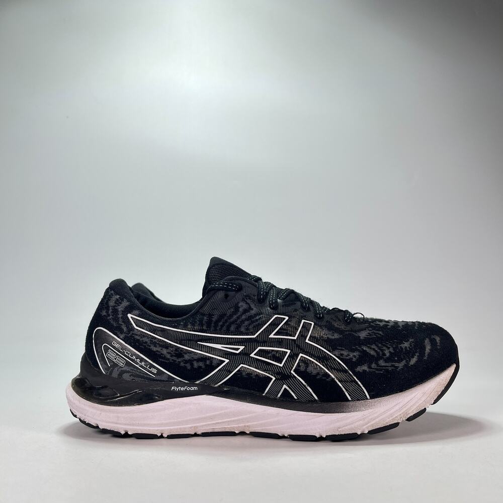 ASICS Gel-Cumulus 23 Black White Running Shoes Sneakers 1011B012 Men's Size 8